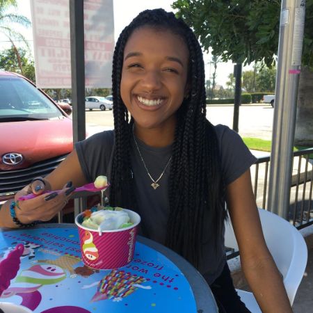 Sophia Hardison was enjoying some frozen treats.
